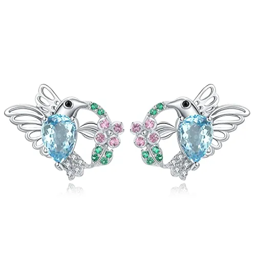 JewelryPalace Colibrì 1.9ct orecchini argento topazio azzurro