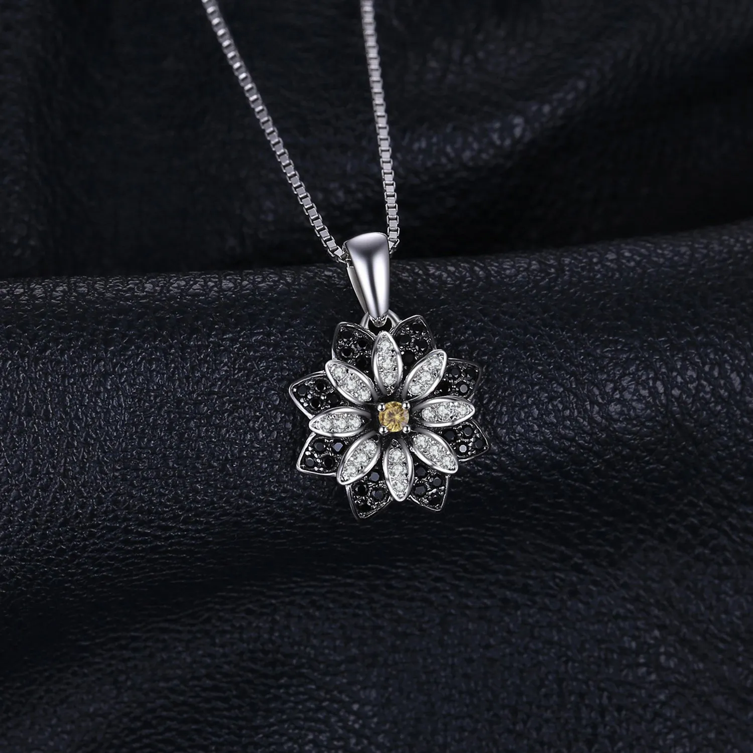 JewelryPalace Fiore Collana Argento Spinello Nero 45cm