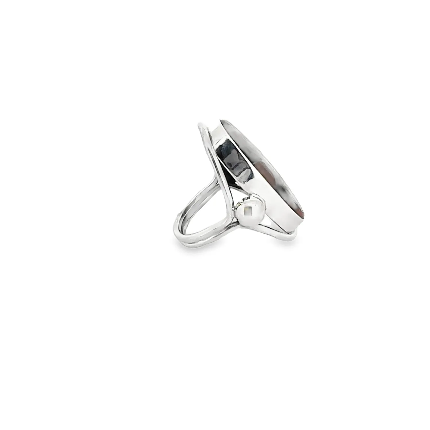 Victoria Jane Oval Jasper Stone anello argento con diaspro