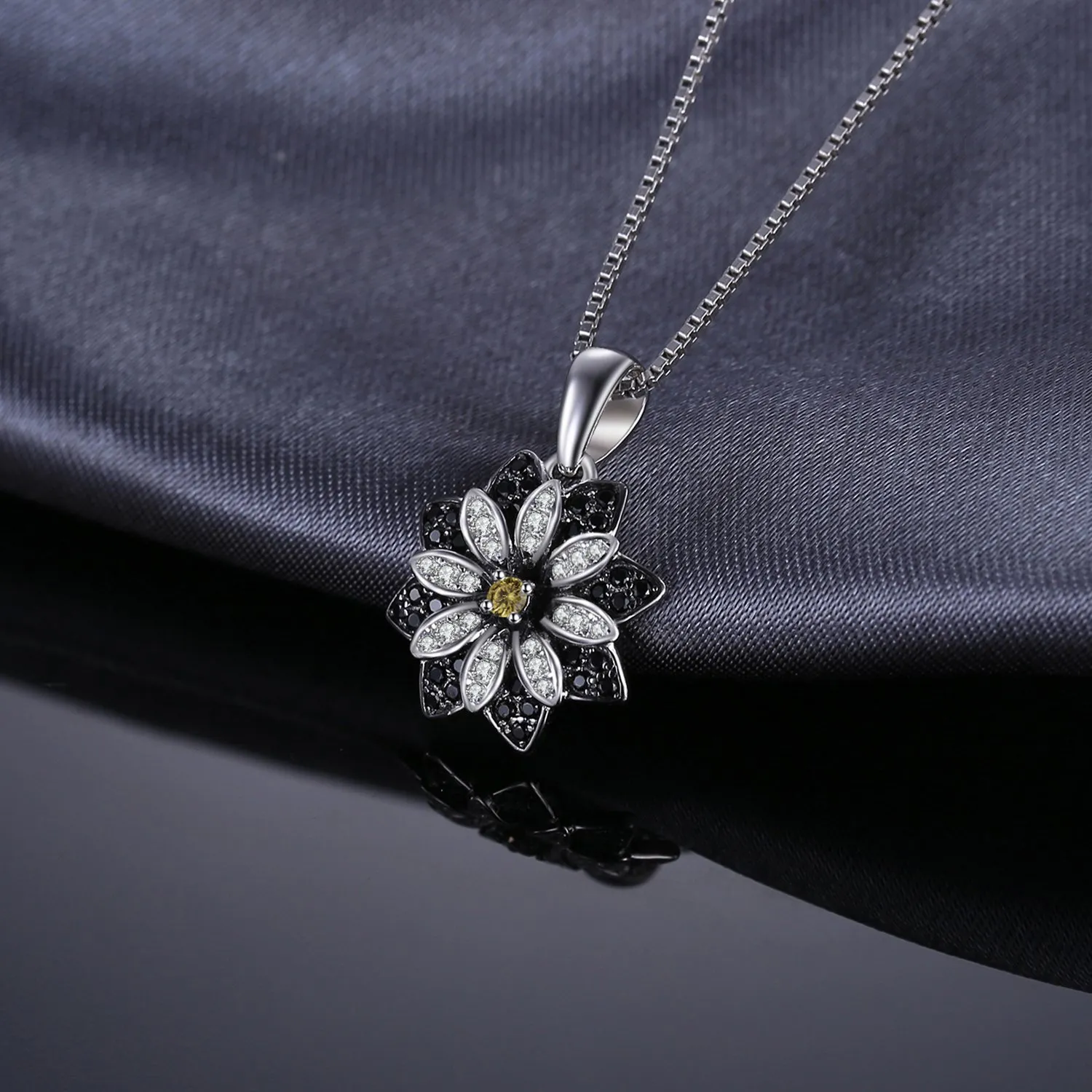 JewelryPalace Fiore Collana Argento Spinello Nero 45cm
