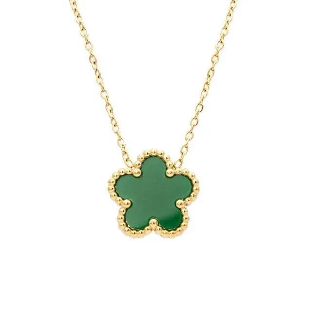 Gioielli Celiento Freddy Fiore Verde Collana Gold Bijoux