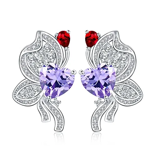 JewelryPalace Farfalla 8.4ct Orecchini Argento Viola