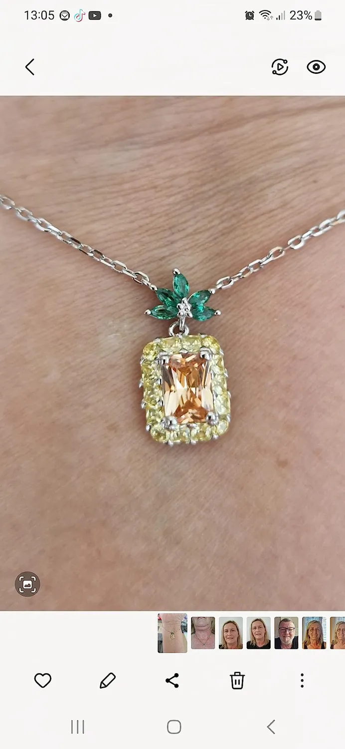 JewelryPalace Ananas 2.8ct collana argento zirconia 45cm