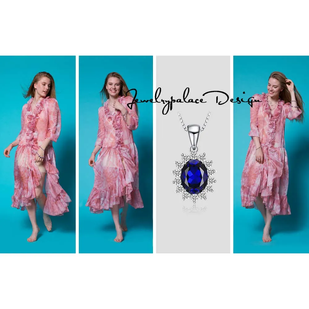 JewelryPalace Kate Middleton 08101 collana zaffiro argento