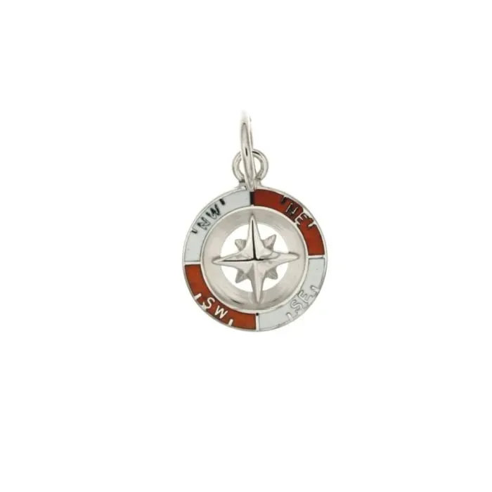 Gioielli Celiento rosa dei venti ciondolo uomo oro bianco 18kt