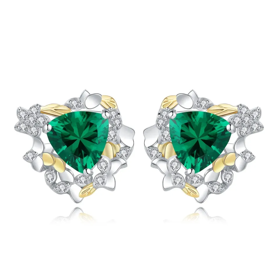 JewelryPalace Budino di Riso 2.5ct orecchini smeraldo verde