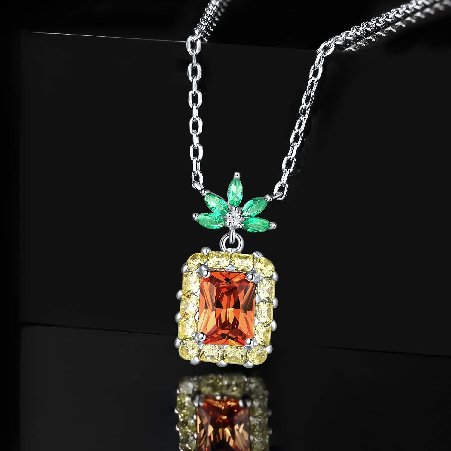 JewelryPalace Ananas 2.8ct collana argento zirconia 45cm