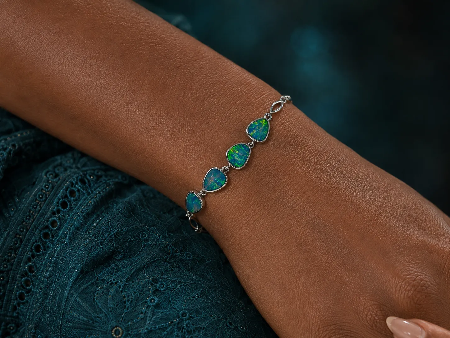 Victoria Jane Mother Earth 4 Opal bracciale argento opale