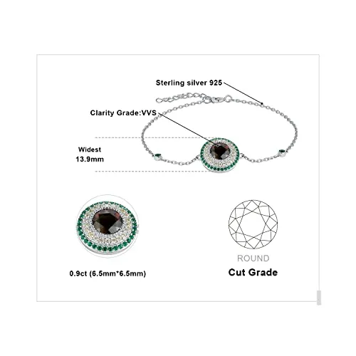 JewelryPalace Avocado 1.6ct Bracciale Argento 925 Verde