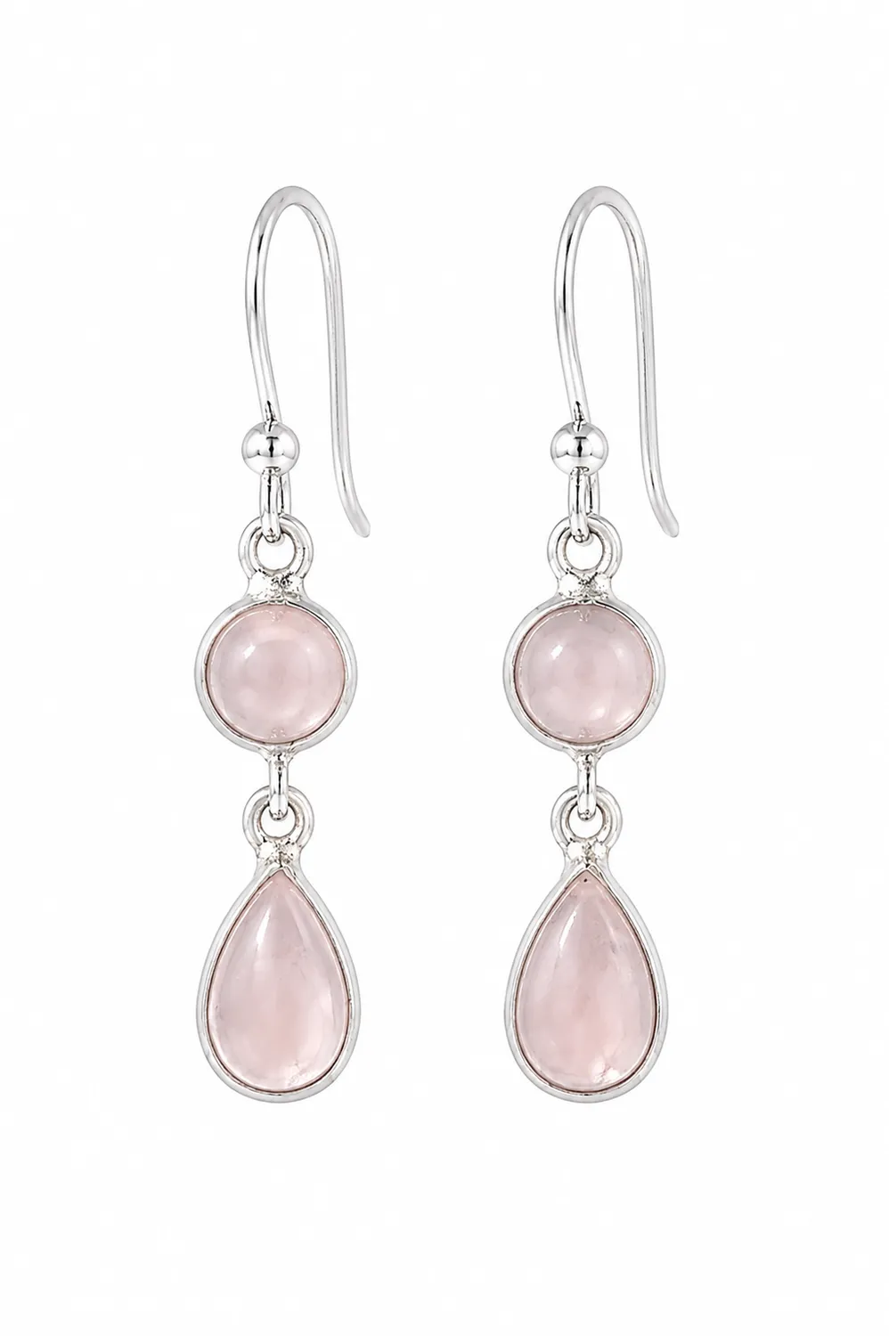 Victoria Jane Double Stone Drop orecchini argento ametista