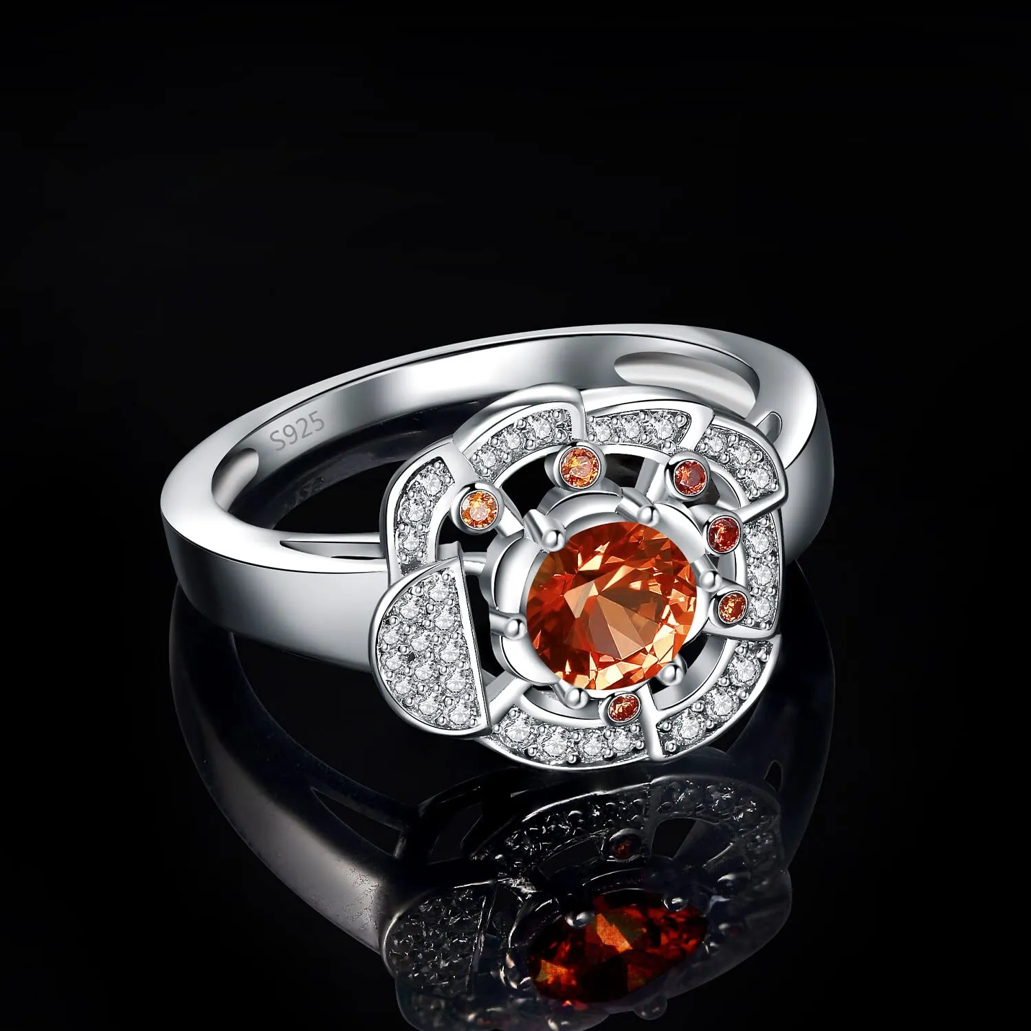 JewelryPalace Pizza 1.2ct anello argento 925 granato rosso