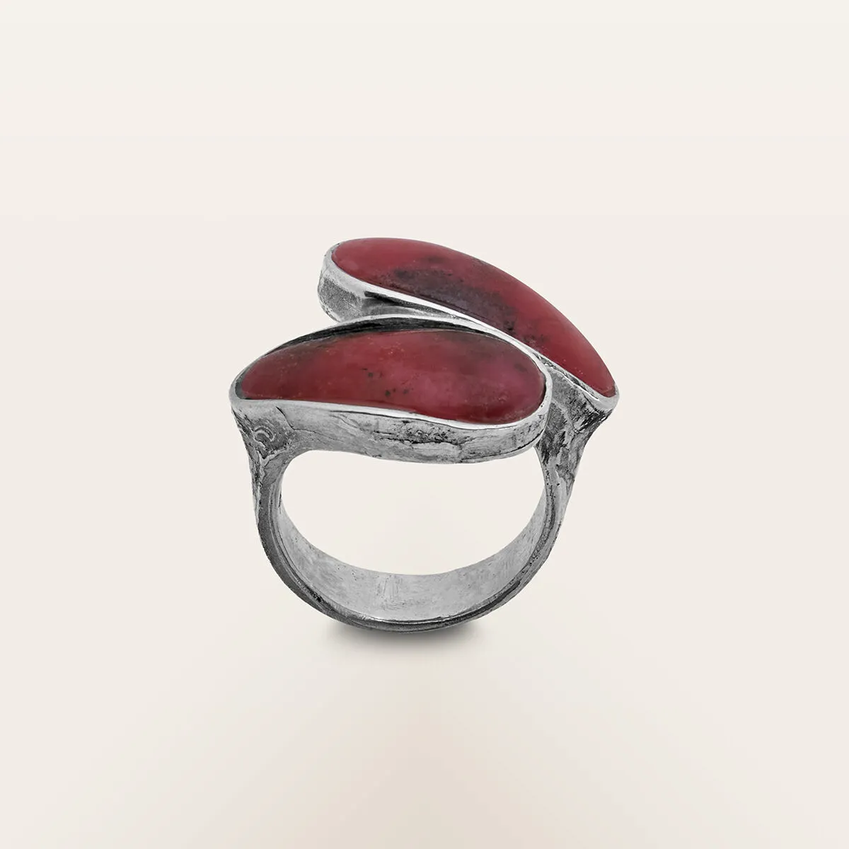 Alfredo Correnti Gea Contrarié Rodocrosite anello rosa