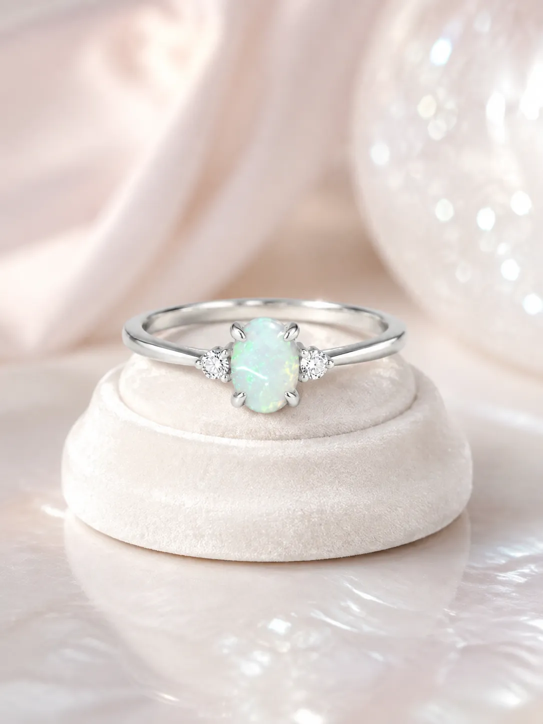 Victoria Jane Mythical Opal anello argento con opale