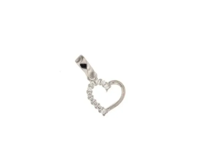 Gioielli Celiento cuore ciondolo donna oro bianco 18Kt