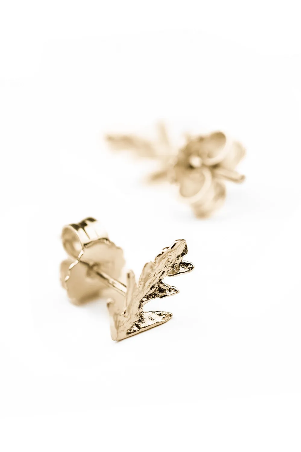 Flor Rubaja Essentials Mini Orecchini Foglie oro 9ct
