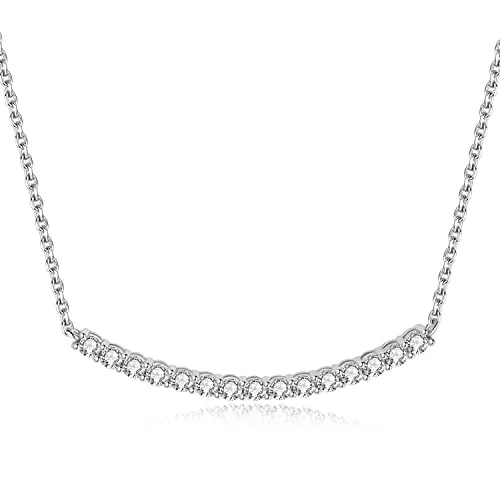 JewelryPalace Solitario Collana zirconia bianca tre ori