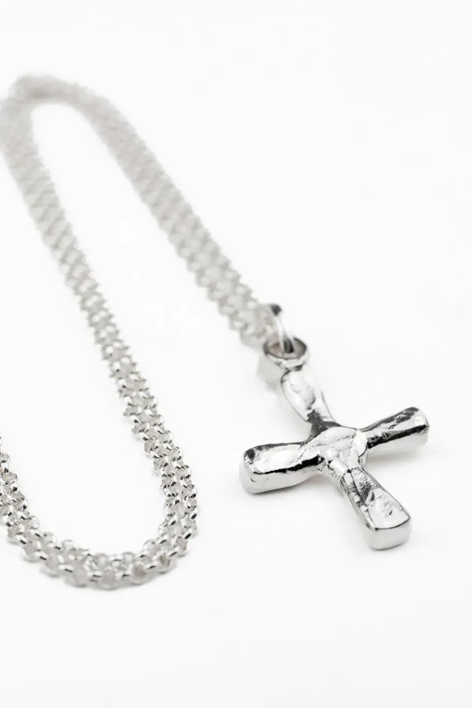 Flor Rubaja Croce Grande collana argento 42 cm