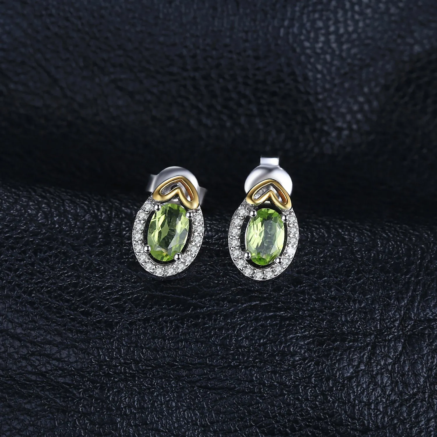 JewelryPalace Cuore Dorati Orecchini Argento 925 Peridoto