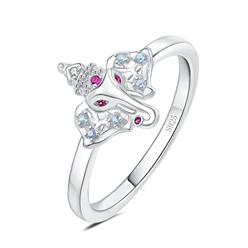 JewelryPalace Elefante 0.06ct Anello Argento Rubino
