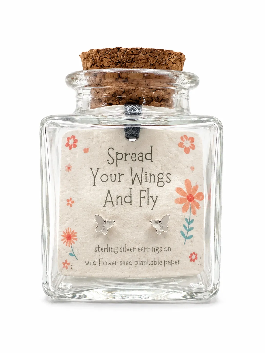 Victoria Jane Spread Your Wings Fly Bottled orecchini farfalla