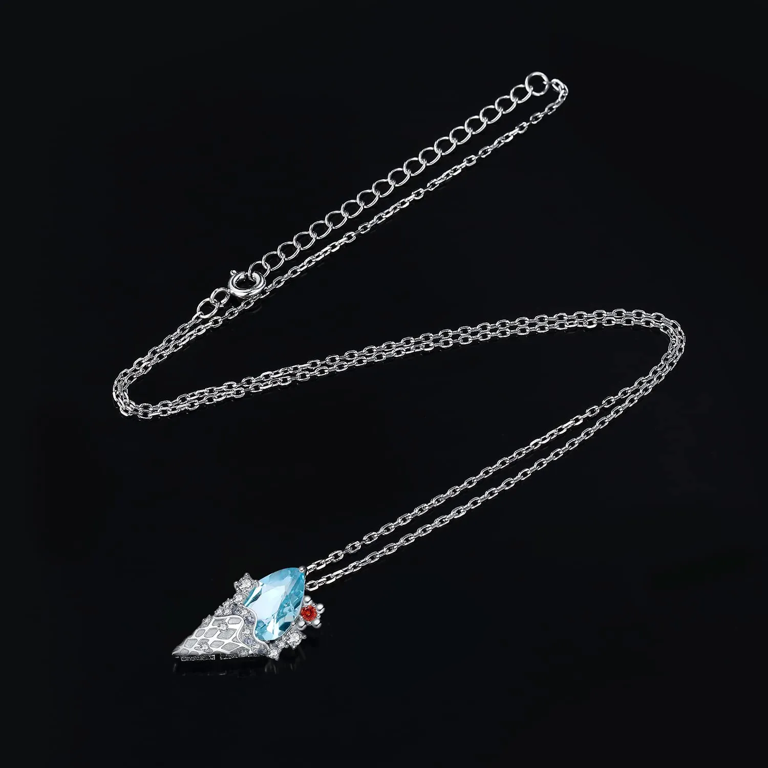JewelryPalace Gelato 2.3ct collana argento 925 topazio azzurro