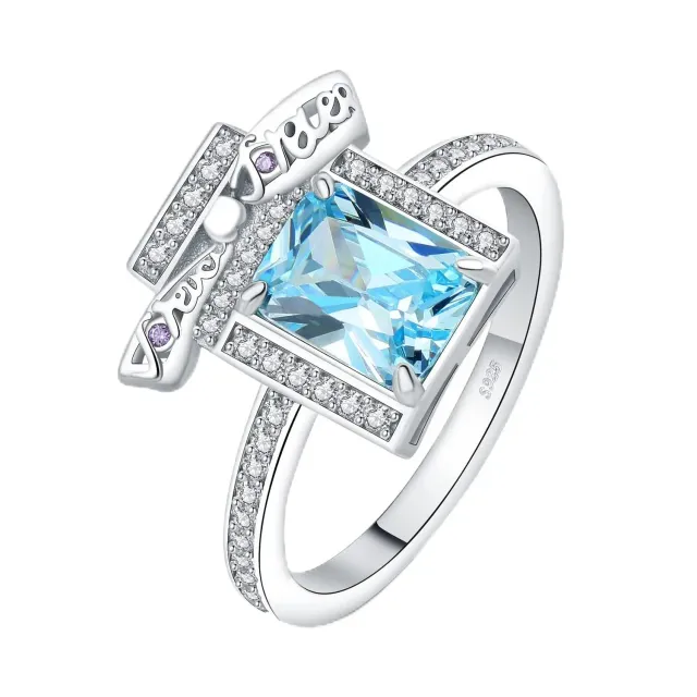 JewelryPalace Profumo 2.9ct Anello Argento Azzurro