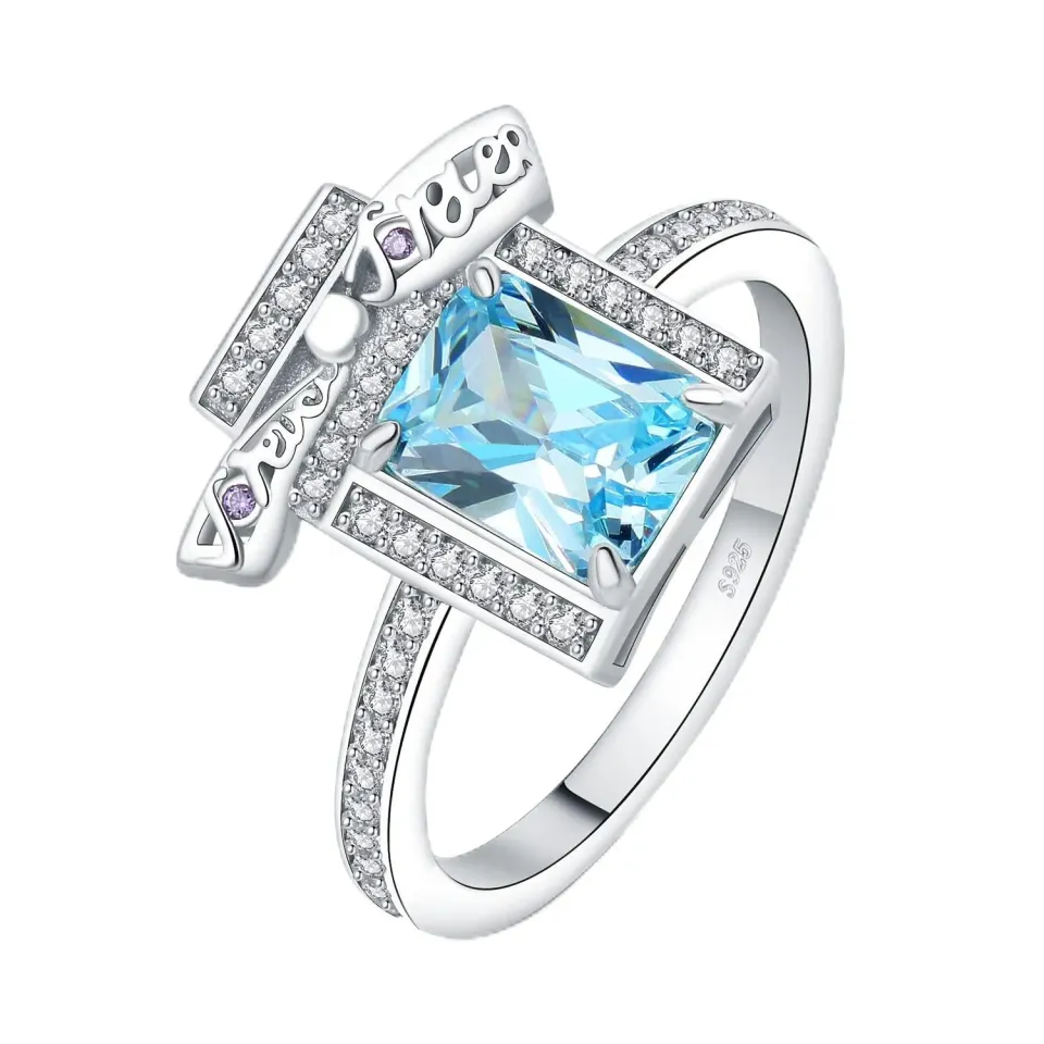 JewelryPalace Profumo 2.9ct Anello Argento Azzurro
