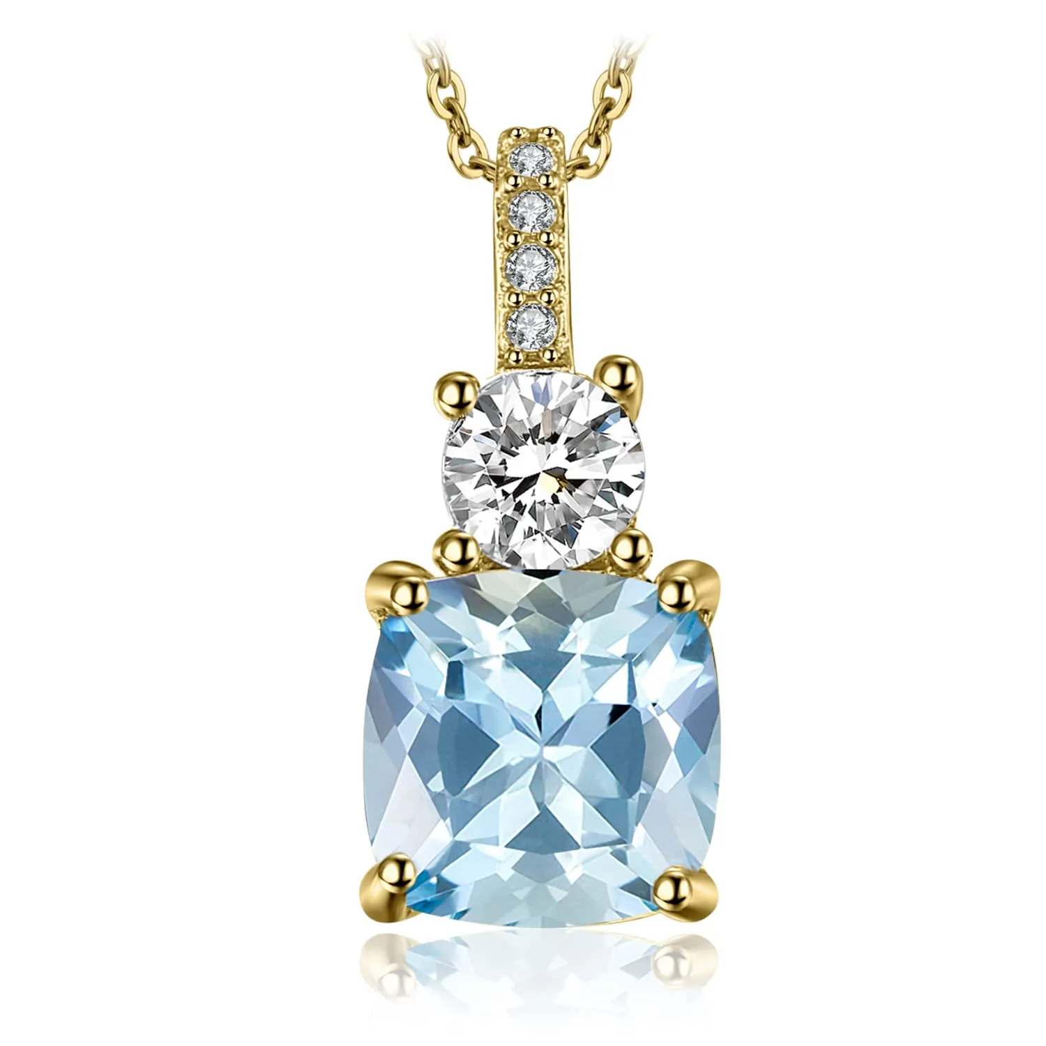 JewelryPalace 2,2ct Collana Topazio Argento 925 Argento
