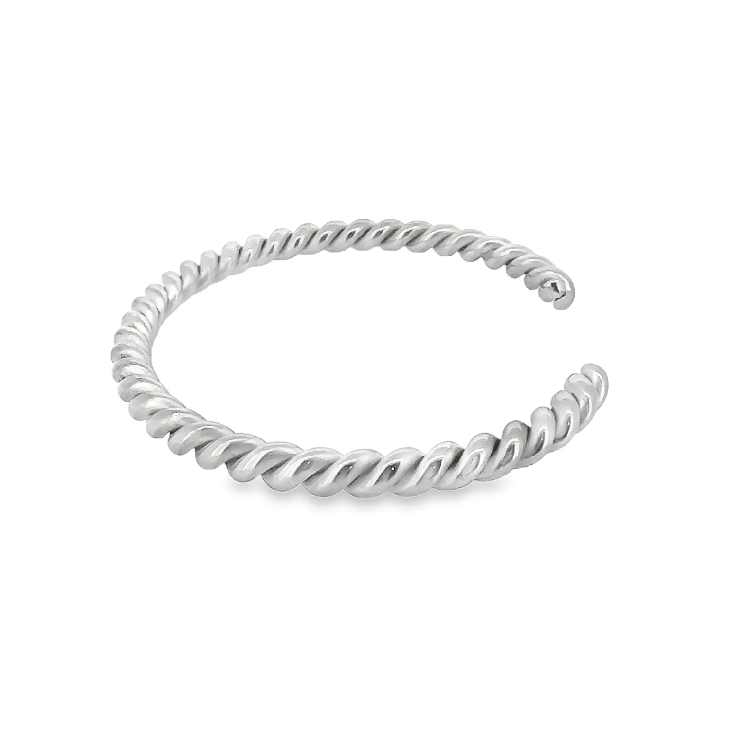 Victoria Jane Chunky Titanium Twisted Silver Torc bracciale