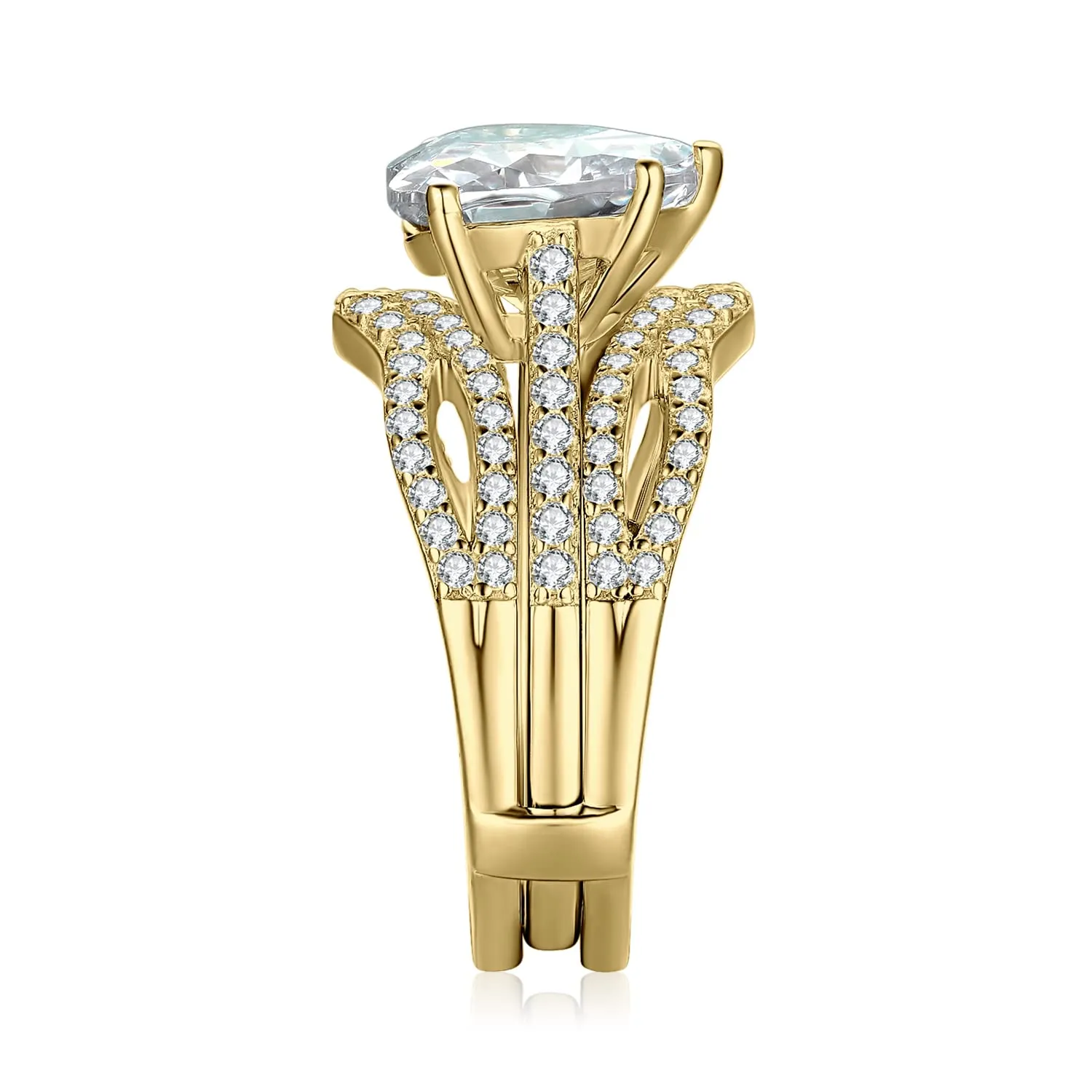 JewelryPalace 3ct Classici Cuore Anello Argento Misura 14.5