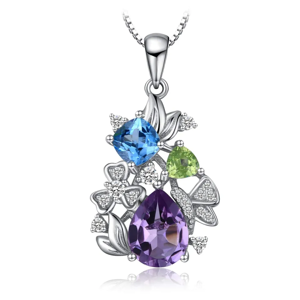 JewelryPalace Fiore Pera collana argento 45cm misti