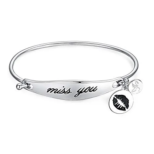 JewelryPalace Miss You Dangle Lip Kiss bracciale argento 925 sigillo