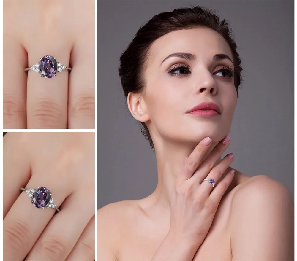 JewelryPalace Classico Ovale anello argento 925 alessandrite