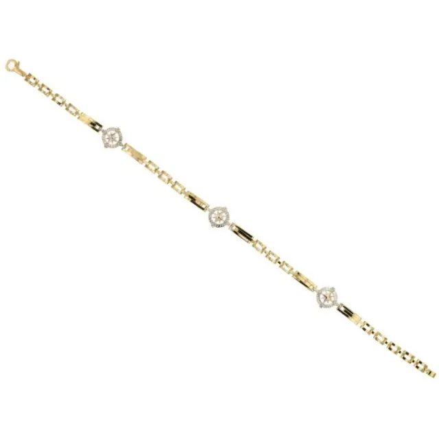 Gioielli Celiento piastre bracciale uomo oro 18Kt bicolore