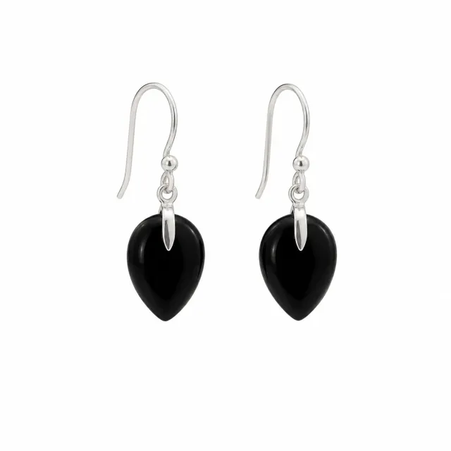 Victoria Jane Black Onyx orecchini goccia argento
