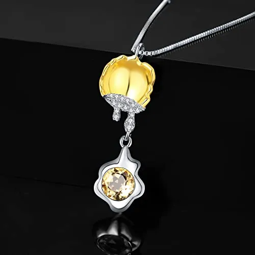 JewelryPalace Uovo in Camicia 1.4ct collana citrino giallo