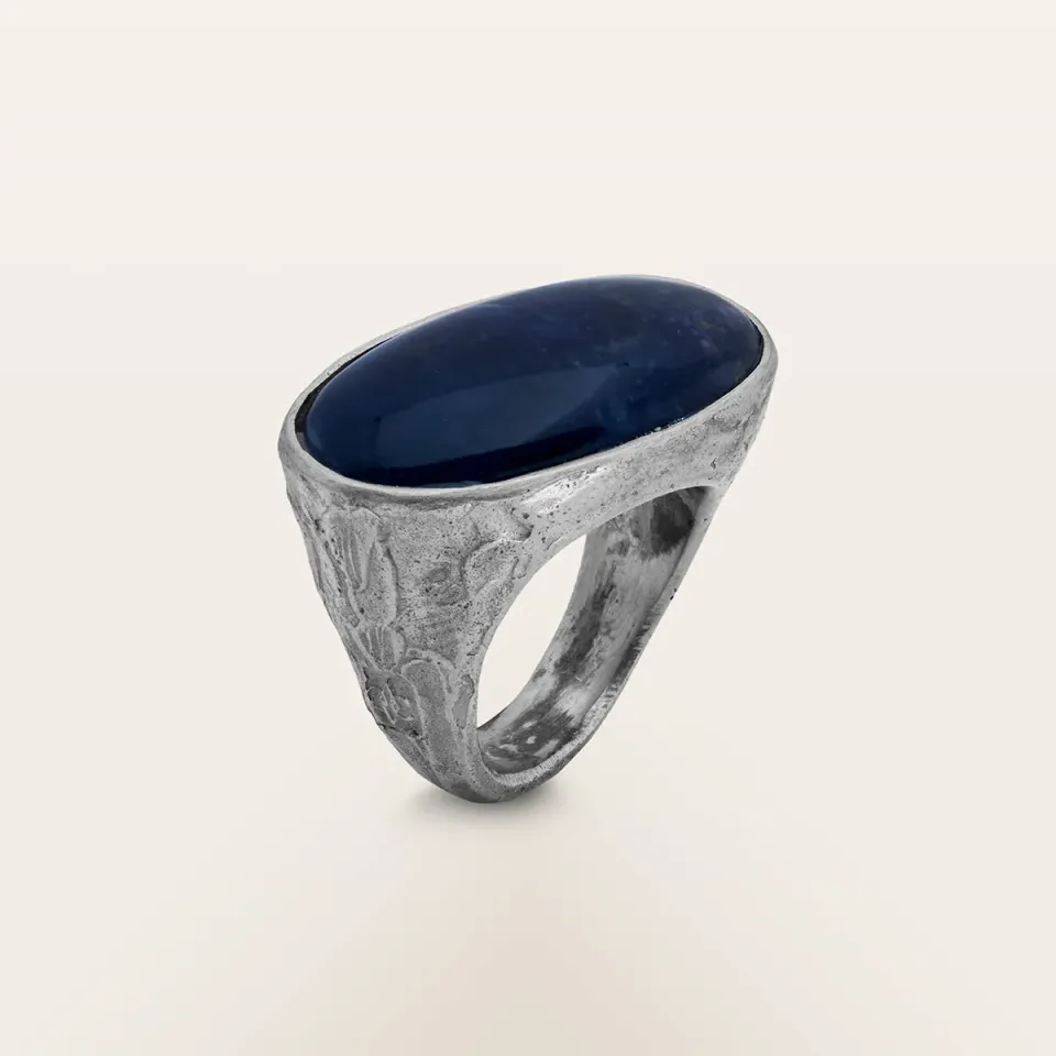 Alfredo Correnti Gea Sodalite anello in sodalite