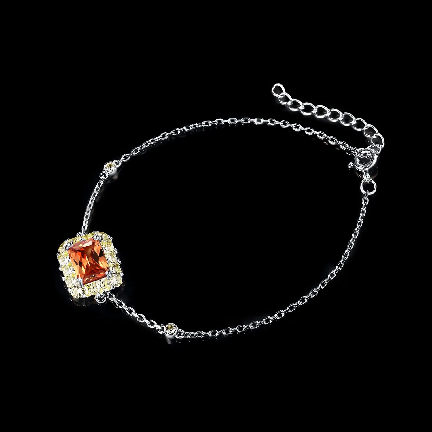 JewelryPalace Ananas 3.5ct Bracciale Argento 925 Champagne