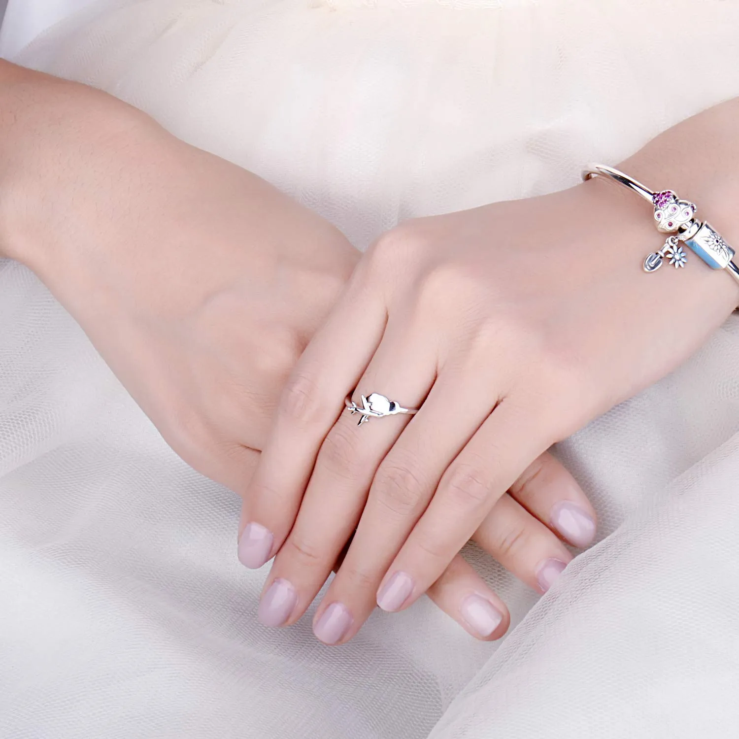 JewelryPalace Mappa Mondo anello argento regolabile