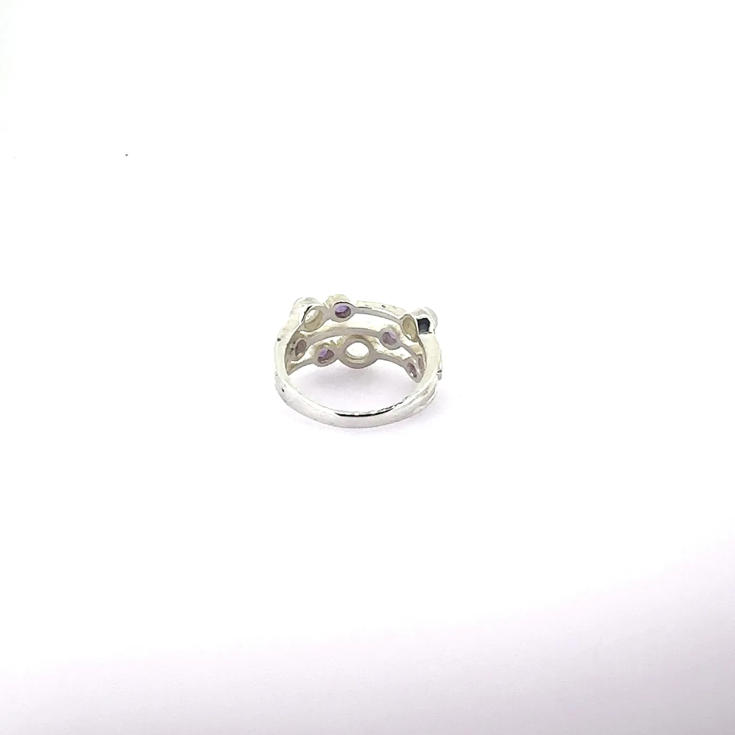 Victoria Jane Raindrops anello argento pietra di luna ametista
