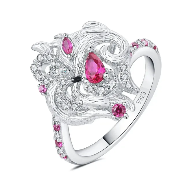 JewelryPalace Volpe Nove Code 0.7ct anello argento rubino