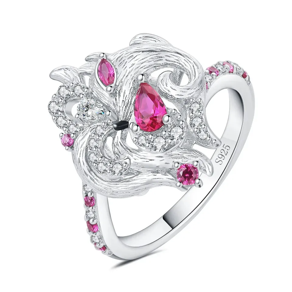 JewelryPalace Volpe Nove Code 0.7ct anello argento rubino