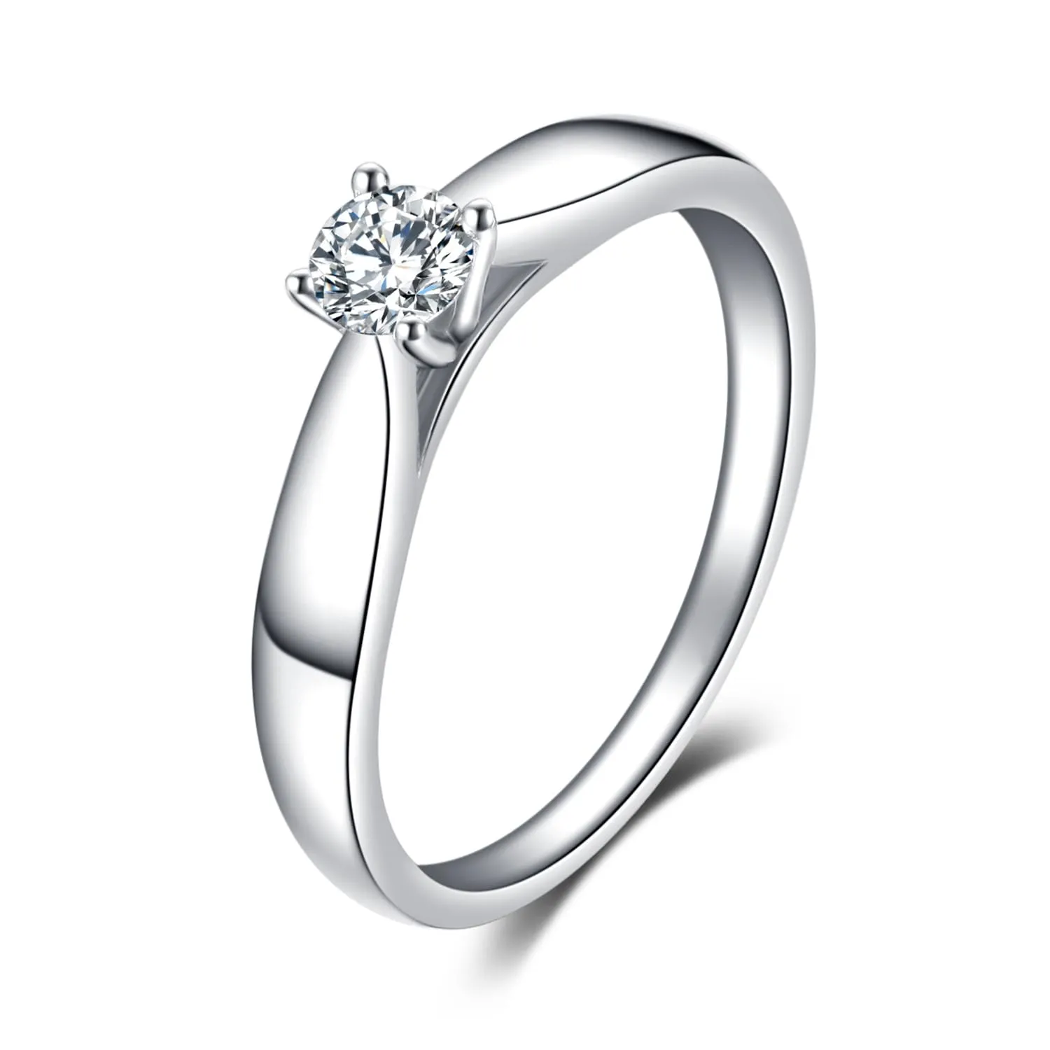 JewelryPalace Anello Solitario Fidanzamento Argento 925 Sposa