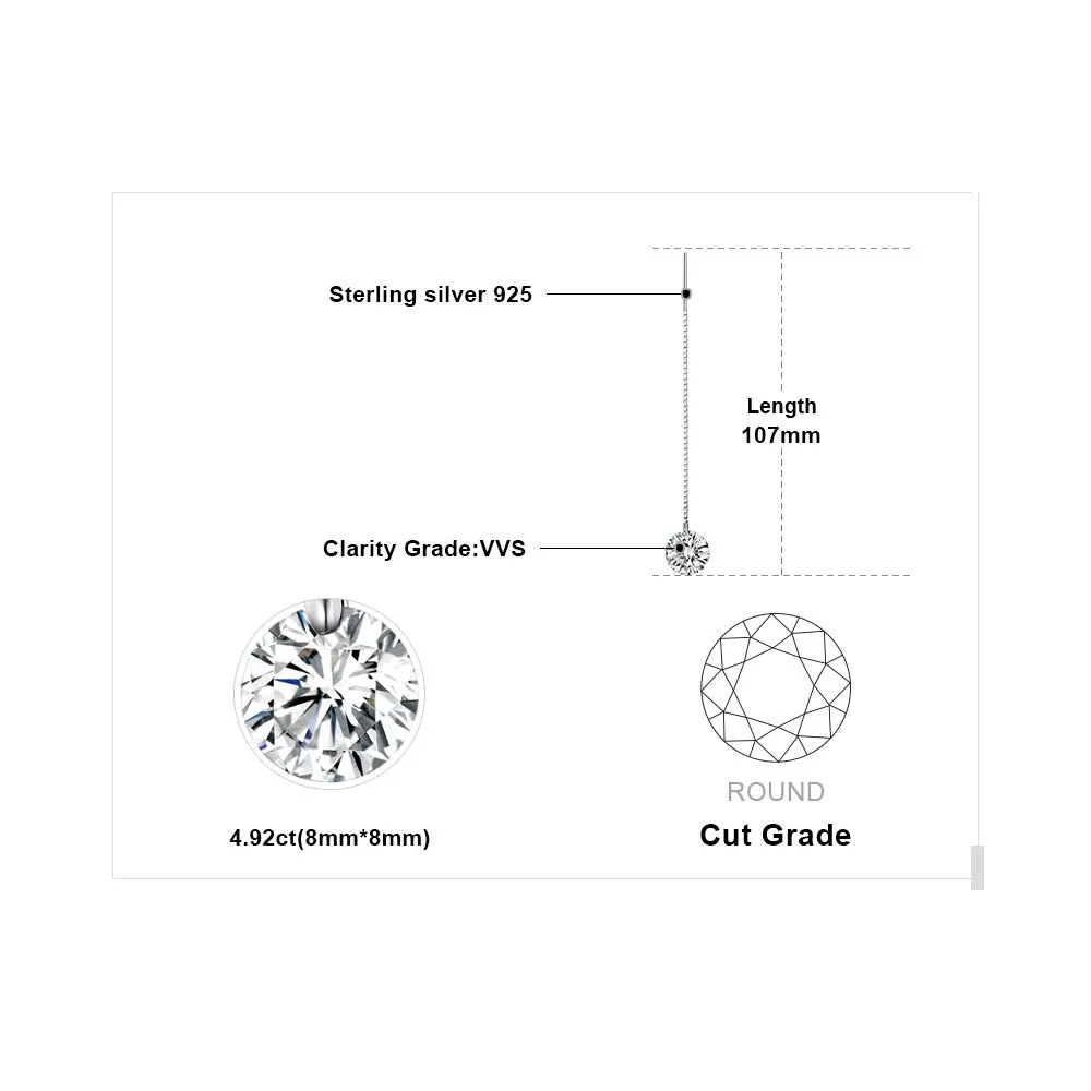 JewelryPalace Classico 5.6ct Orecchini Zaffiro Blu Rotondi