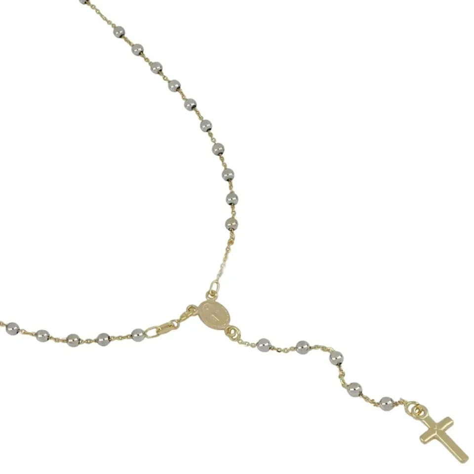 Gioielli Celiento Rosario Collana Oro Bicolore Madonna