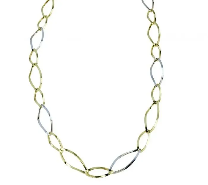 Gioielli Celiento collana bicolor oro 18kt 45 cm