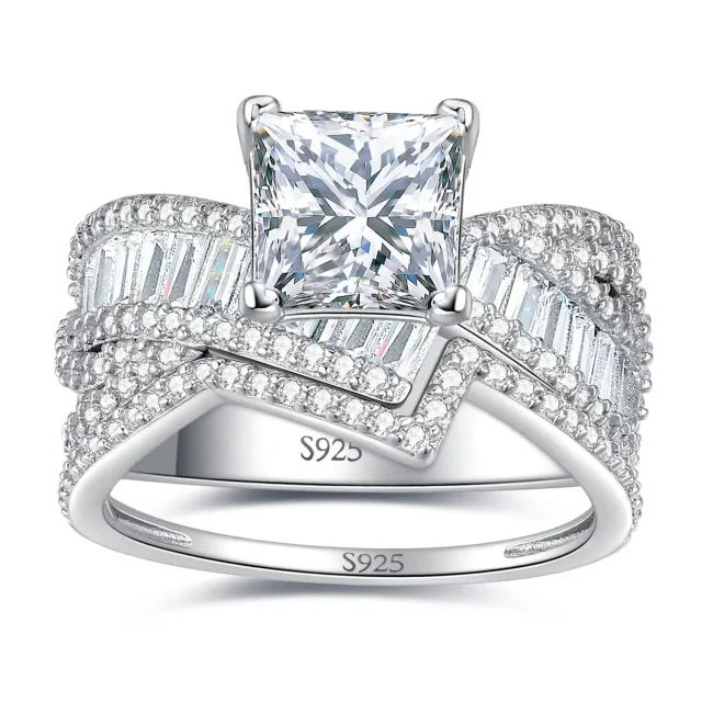 JewelryPalace Vintage Halo Anello Farfalla Zirconia Cuore