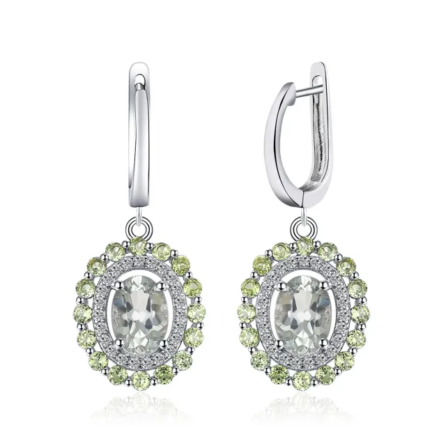 JewelryPalace Pendenti Orecchini Argento 925 Ametista Peridoto