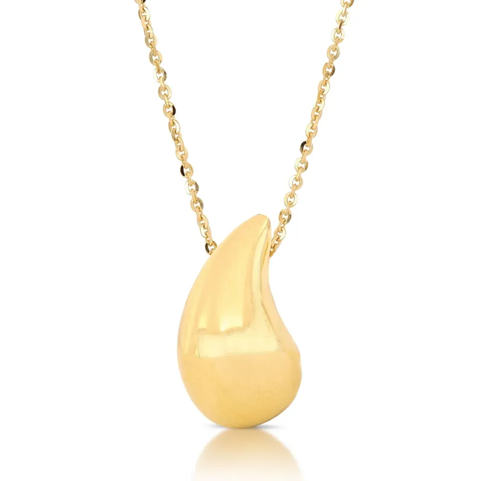 Gioielli Celiento Girocollo goccia oro giallo 18Kt elettroformato