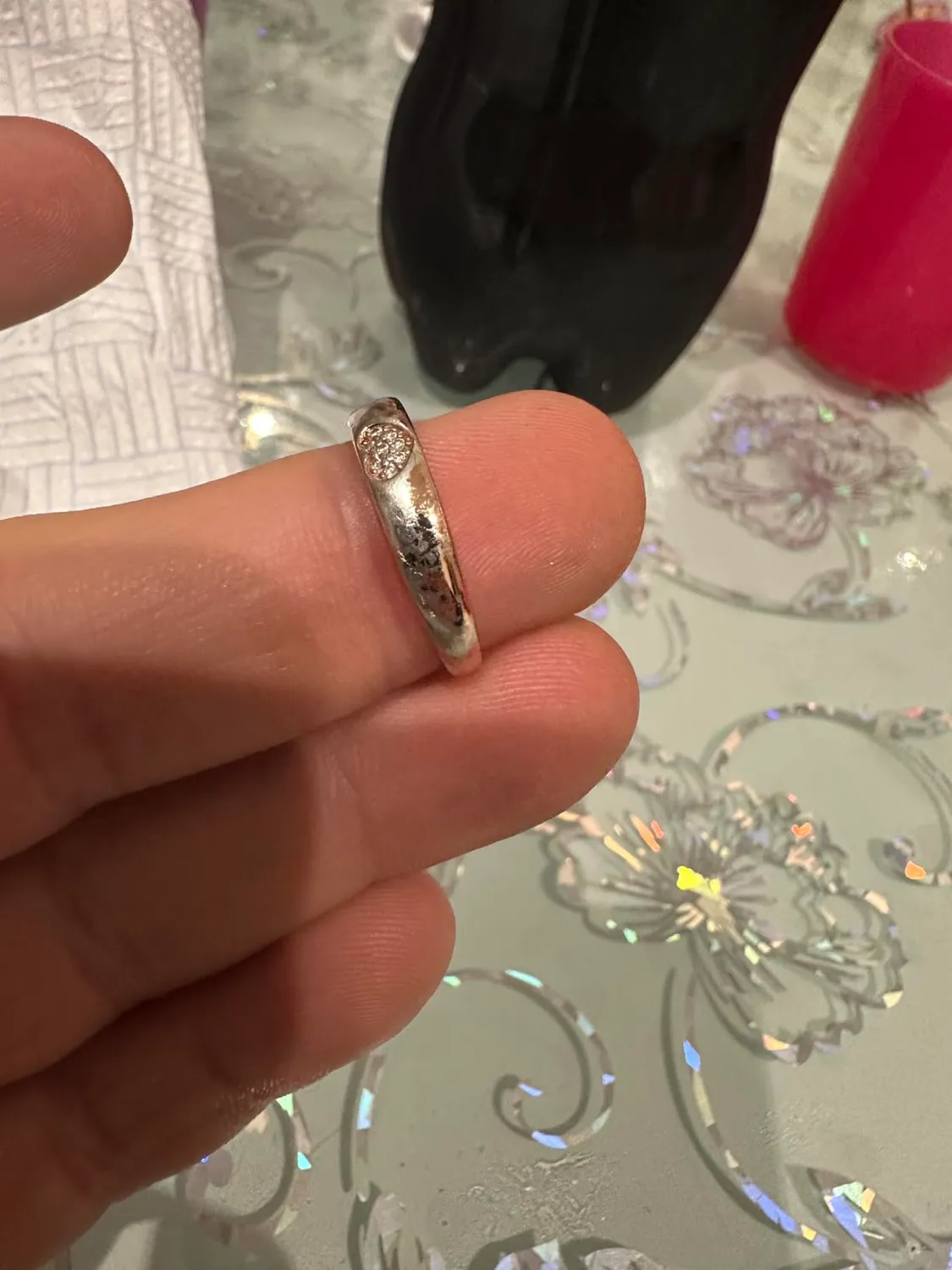 JewelryPalace Amore Cuore anello zirconia misura 14.5